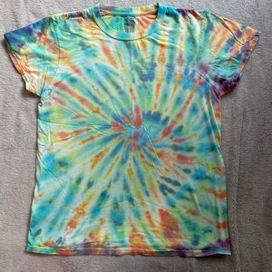 2/$30	Handmade Rainbow Spiral Tie Dye Shirt